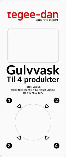 Dosering til gulvvask 4 produkter