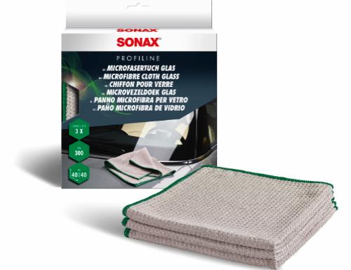 SONAX Microfiberklud Glas 3 stk.