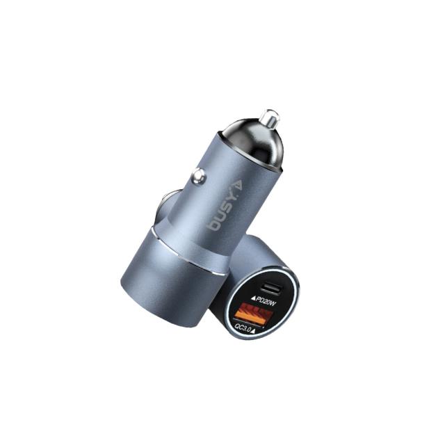 BUSY Basic Line DUAL Car Charger USB/PD 20W max