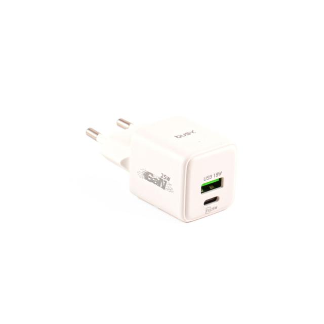 Busy Double USB wall charger 25W GAN