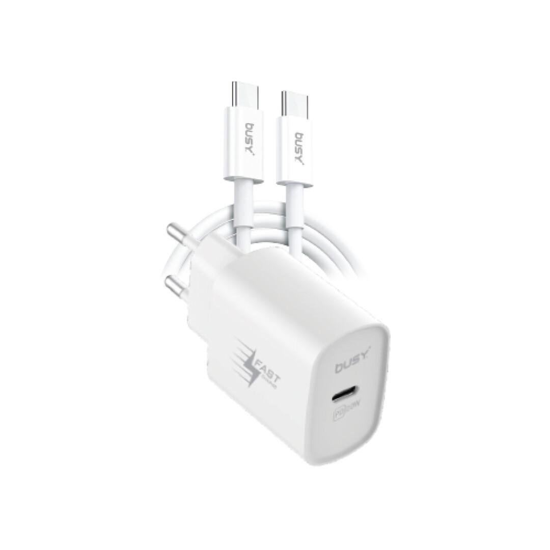 Busy USB wall charger PD with cable type C to C