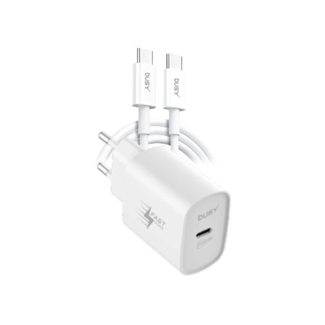 Busy USB wall charger PD with cable type C to C