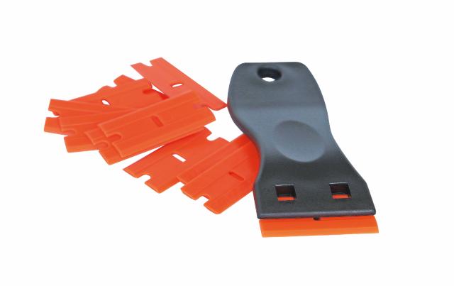 Sort Plastskraber (Holder + 2 Blade)