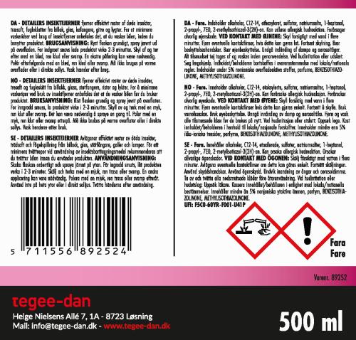 DETAILERS Insektfjerner 500 ml.