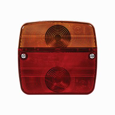Lygte, bag, trailer 4 funktioner + pærer 12V (Re)
